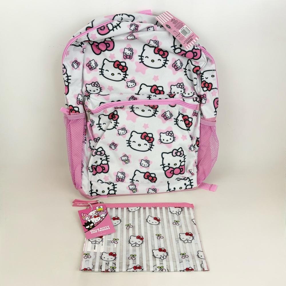 Hello Kitty Sanrio Primark Backpack and Zipper Pouch Set New With Tags